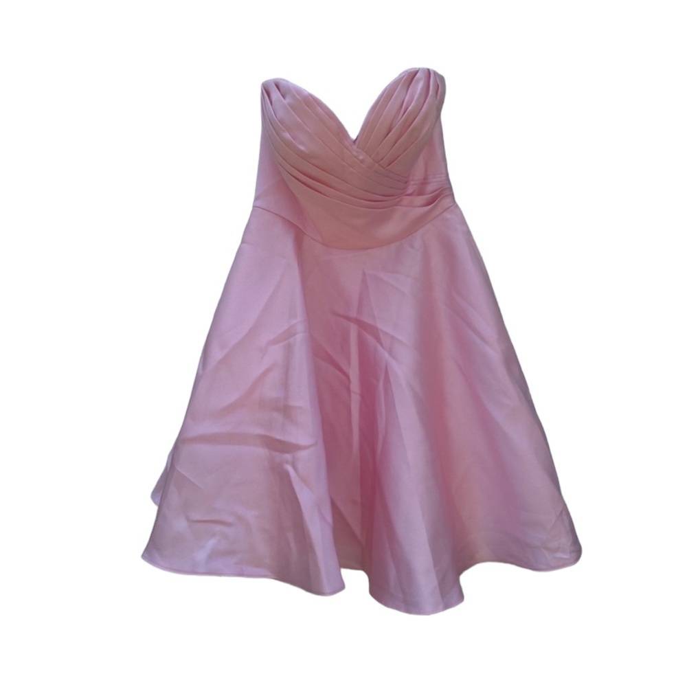 Jovani Strapless Cocktail Dress Pink